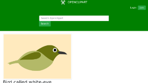 openclipart圖庫：Bird called white-eye-資源代表圖