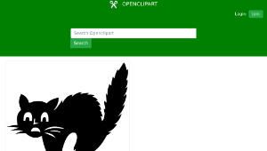 openclipart圖庫：Fraidy Cat Silhouette-資源代表圖