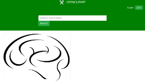 openclipart圖庫：Brain stylistic side view-資源代表圖
