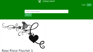 openclipart圖庫：Rose Floral Flourish 1-資源代表圖