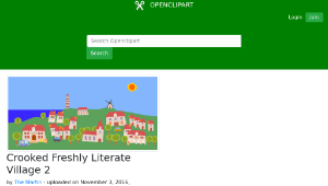 openclipart圖庫：Crooked Freshly Literate Village 2縮圖