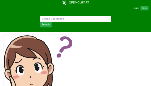 openclipart圖庫：Perplexed Female (#1)縮圖