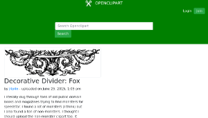 openclipart圖庫：Decorative Divider: Fox-資源代表圖