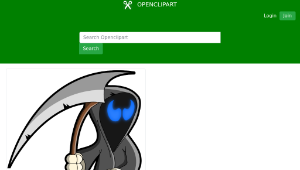 openclipart圖庫：Grim Reaper Blue縮圖