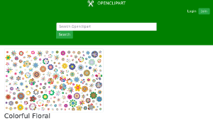 openclipart圖庫：Colorful Floral Background 2 No Black縮圖