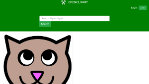 openclipart圖庫：Cute Cat 2縮圖