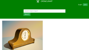 openclipart圖庫：Vintage clock縮圖
