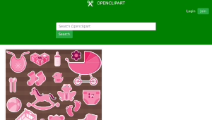 openclipart圖庫：Baby girl accessories縮圖