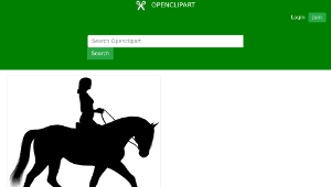 openclipart圖庫：Woman Riding Horse Silhouette-資源代表圖