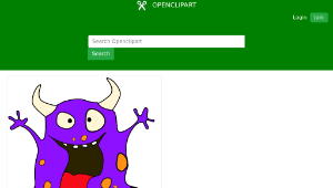 openclipart圖庫：Monster 01 purple縮圖