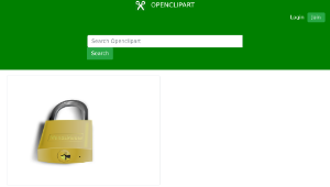 openclipart圖庫：Lock 3D-資源代表圖