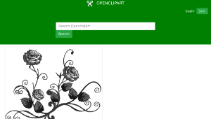 openclipart圖庫：Rose Floral Flourish 6-資源代表圖