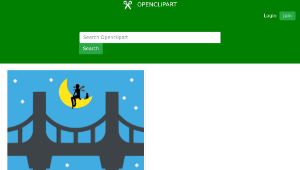 openclipart圖庫：moon over the bridge-資源代表圖