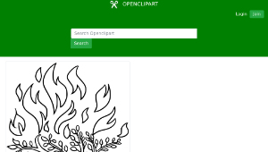 openclipart圖庫：Burning Bush縮圖