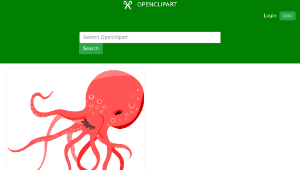 openclipart圖庫：Red Octopus-資源代表圖
