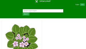 openclipart圖庫：african violets縮圖