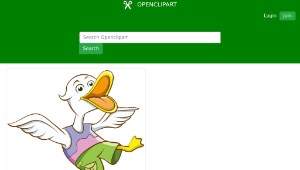 openclipart圖庫：Cartoon Duck-資源代表圖