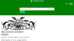 openclipart圖庫：Decorative Divider: Plants-資源代表圖