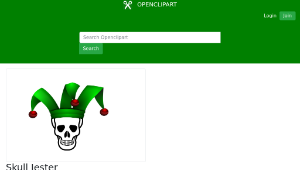 openclipart圖庫：Skull Jester-資源代表圖