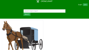 openclipart圖庫：Amish Buggy and Horse-資源代表圖