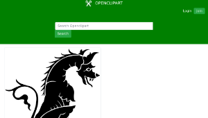 openclipart圖庫：Dragon Statue Silhouette-資源代表圖
