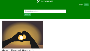 openclipart圖庫：Heart Shaped Hands in the Sun-資源代表圖