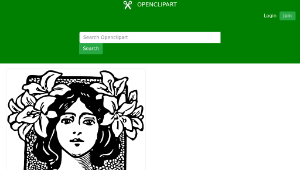 openclipart圖庫：flowers in her hair-資源代表圖