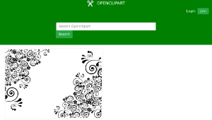 openclipart圖庫：Ornamental Floral Flourish-資源代表圖