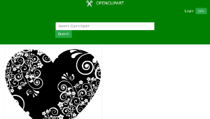 openclipart圖庫：Floral Flourish Heart 3-資源代表圖