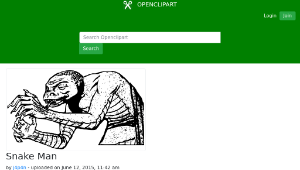 openclipart圖庫：Snake Man-資源代表圖