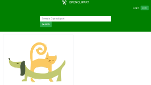 openclipart圖庫：Yellow Cat and Green Dachshund-資源代表圖