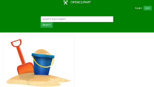 openclipart圖庫：Play on the beach