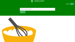 openclipart圖庫：Baking whisk and bowl-資源代表圖