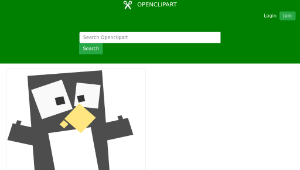 openclipart圖庫：Square animal cartoon penguin-資源代表圖