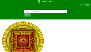 openclipart圖庫：Mandala with Buddha-資源代表圖