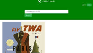 openclipart圖庫：Vintage Travel Poster Paris-資源代表圖