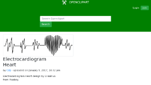 openclipart圖庫：Electrocardiogram Heart-資源代表圖