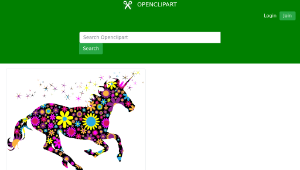 openclipart圖庫：Floral Magical Unicorn Silhouette-資源代表圖