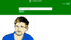 openclipart圖庫：Snowden - Colour