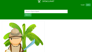 openclipart圖庫：Jungle explorer / adventurer