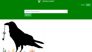 openclipart圖庫：Raven With Key-資源代表圖