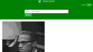 openclipart圖庫：Malcolm X - Face