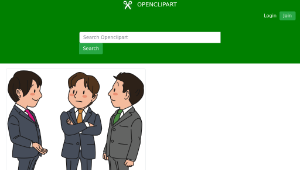 openclipart圖庫：Chatting Businessmen
