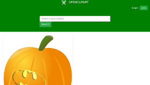 openclipart圖庫：Bat pumpkin縮圖