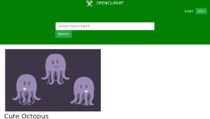 openclipart圖庫：Cute Octopus-資源代表圖
