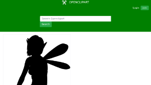 openclipart圖庫：Elf Fairy Silhouette Variation 2-資源代表圖