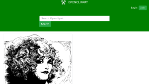 openclipart圖庫：Curly Haired Lady-資源代表圖