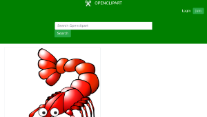openclipart圖庫：Cartoon Crayfish縮圖