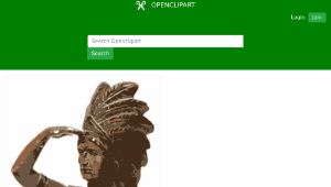 openclipart圖庫：Cigar Store Indian