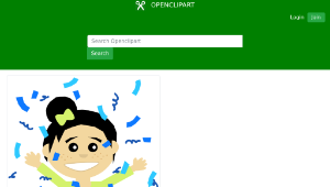 openclipart圖庫：Confetti Girl